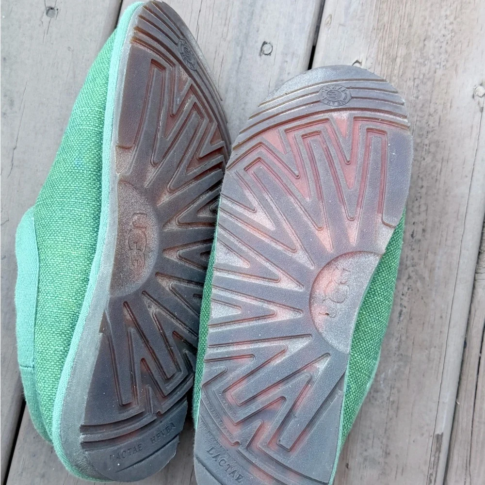 UGG Lactae Hevea - Vegan rubber sole collab Cozy Green Slippers - Picture 2 of 5